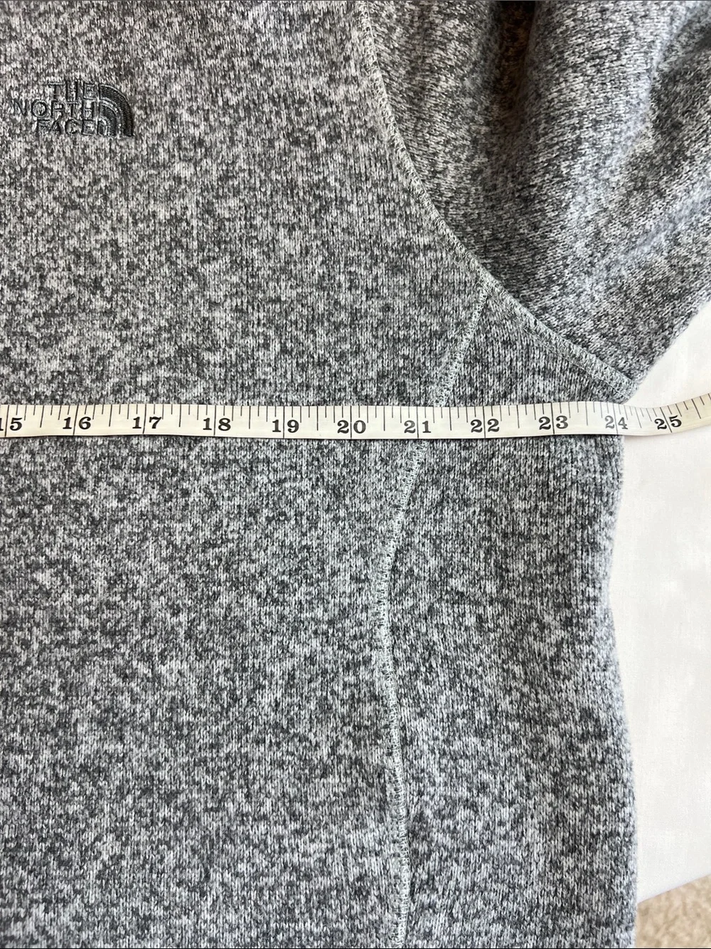 The North Face Men’s Sweater heavyweight Fleece Quarter Zip SZ L Heather Grey